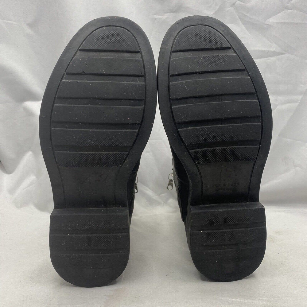 Rag & Bone New York Moto Rain Boots Black Rubber Size 37 EUR /Womens 7 US *READ - Picture 6 of 10